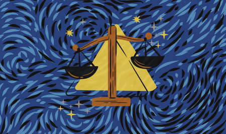 Sign of the zodiac (libra)の写真素材