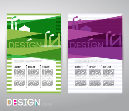 Colorful flyer with the inscription on the ribbon. Can be used for cards or labels   のイラスト素材