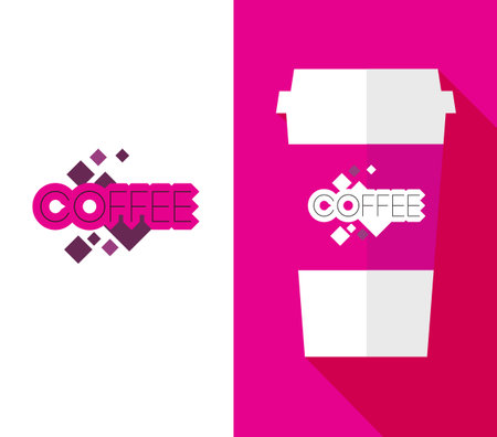 Vector Design Coffee Cup  for Coffee shop or Cafe. For Brochures and Flyers.のイラスト素材