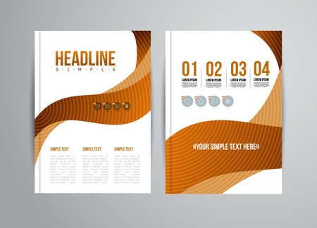 Vector flyer design template with trend illustration. For business presentation, brochure.のイラスト素材
