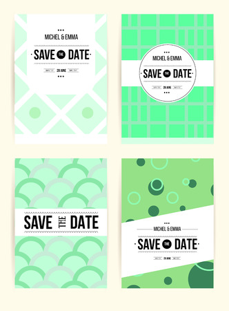 Vector card set templates. Abstract background illustration for Save The Date, baby shower, mothers day, valentines day, birthday cards, invitations and more.のイラスト素材