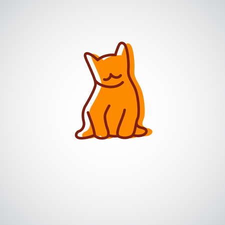 Pet shop. Cat vector icon.のイラスト素材