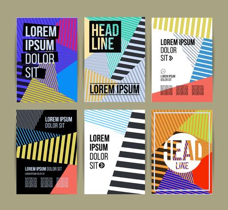 Flyer, Brochure Design Templates. Geometric Abstract Modern Backgrounds. Presentation, Brochure or Flyer Infographic Concept.のイラスト素材