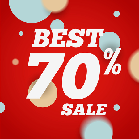 Best sale banner or offer design template. Sale banner design, blank, print design, coupon for web or print. Sale text with confetti. Sale and discounts template. Discount abstract design.のイラスト素材