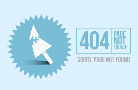 Page not found Error 404 design for website or blog in flat style. Vector illustration