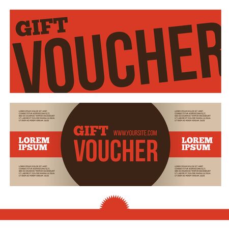 Gift voucher template set. Two gift cards design.のイラスト素材