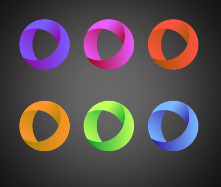 Vector circle logo. Vector circle round logo design. Abstract circle logo template.abstract round logo for computer and mobile applications. Company logo design.のイラスト素材