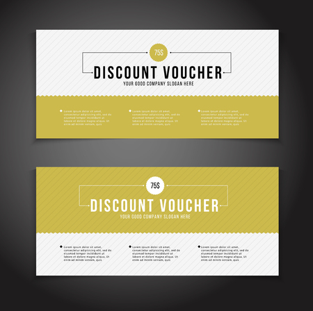 Gift or discount voucher template with modern design, special  offer or certificate couponのイラスト素材