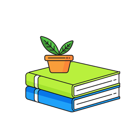 Stack of colored books. The logo of the bookstore. The book icon. Bookstore or library. The book on the shelf. Tutorial book. Books on the tableのイラスト素材