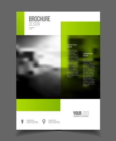 Business Brochure design. Annual report vector illustration template. A4 size corporate business catalogue cover. Business presentation with photo and geometric graphic elements.のイラスト素材