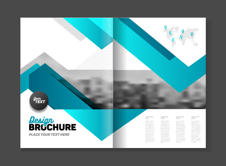 Abstract business Brochure design vector template in A4 size. Document or book cover. Annual report with photo and text. Simple style brochure. Flyer promotion. Presentation coverのイラスト素材