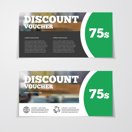 Gift or discount voucher template with modern design, special offer or certificate couponのイラスト素材