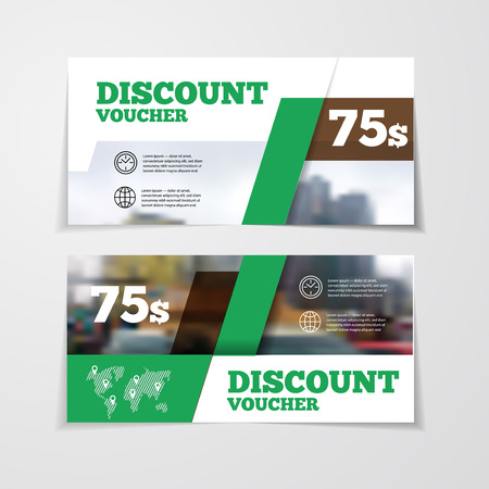 Gift or discount voucher template with modern design, special offer or certificate couponのイラスト素材