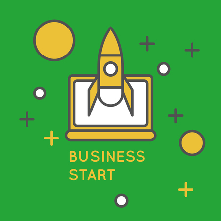 Startup brochure cover design. Start up creative business background.のイラスト素材