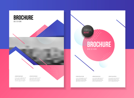 Vector brochure template with trend gradient styleのイラスト素材