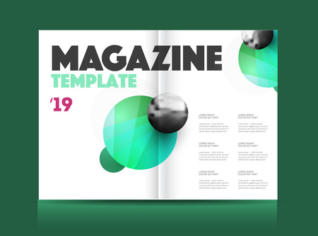 Magazine template with two pagesのイラスト素材