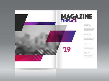 Magazine template with two pagesのイラスト素材