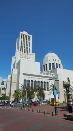 Ambato, Tungurahua / Ecuador - December 17 2016: View of the church of the Cathedral of Ambato. This church was rebuilt in 1952のeditorial素材