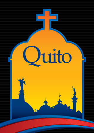 Design of the city of Quito.のイラスト素材