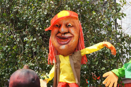 Quito, Pichincha / Ecuador - December 31 2017: The "Old Years". They are handmade dolls made of newspaper or sponge, at midnight they are burned to celebrate the New Yearのeditorial素材
