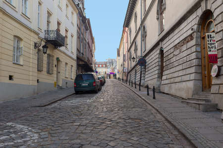 Warsaw, Poland - December 24, 2015: Bednarska street in Watsaw, Polandのeditorial素材