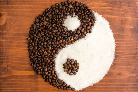 a mug of fresh, stimulating coffeeの写真素材