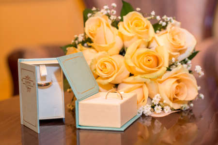 Wedding Bridal bouquet in the hands