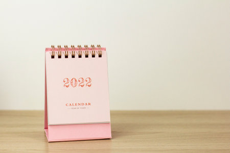 Flip calendar for 2022. Desktop calendar for planning, assigning, organizing, and managing each dateの写真素材