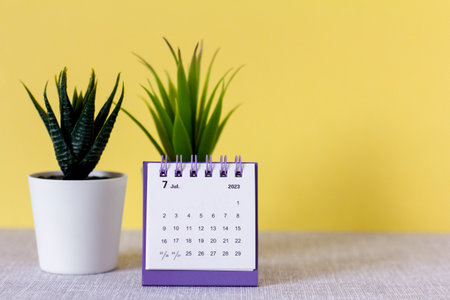 Calendar for July 2023, for planning your timeの写真素材
