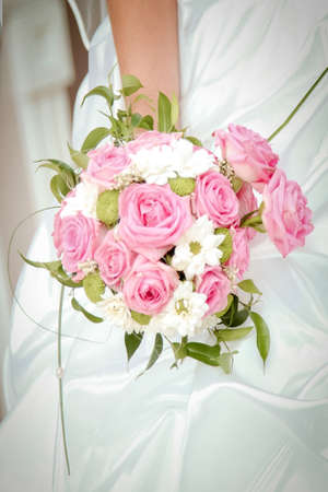 wedding bouquet of the bride in the hands eleganceの写真素材