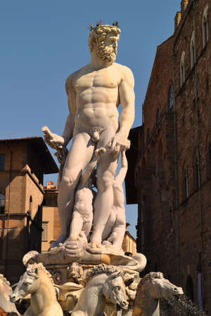 Fountain of Neptune, Italy.のeditorial素材