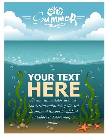Summer Background  Vector illustrationのイラスト素材