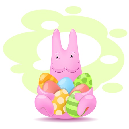 Easter rabbit  Vector illustrationのイラスト素材