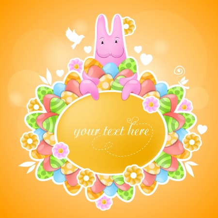 Easter rabbit  Vector illustrationのイラスト素材