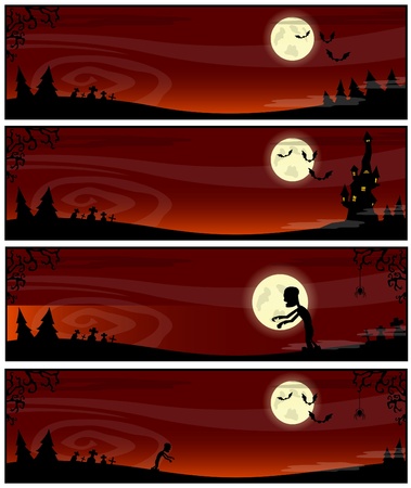 Red lines on a Halloween themeのイラスト素材