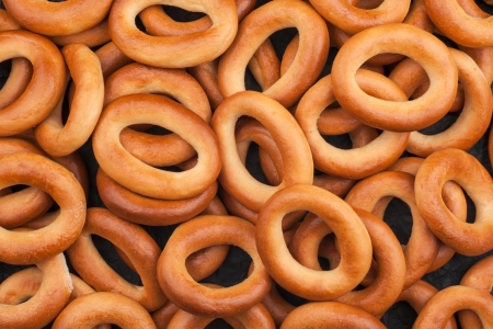 Oval bagels can be used as background