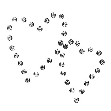 The concept of two loving hearts, isolated on a white backgroundの写真素材