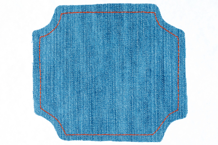 Figured frame of denim  with place for your text,on a white background