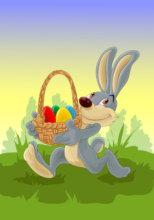 Easter bunny isolated on plain backgroundのイラスト素材