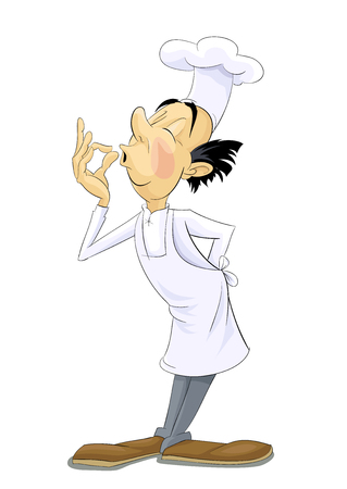 Happy cook illustration.のイラスト素材