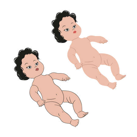 Doll without clothesのイラスト素材