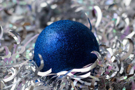 Christmas toys in the form of balls on the Christmas tree.の写真素材