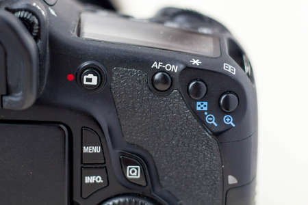 professional camera with a lens close upの写真素材