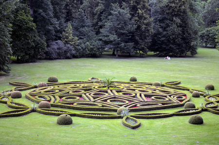 Garden at the archbishop castle in Kromeriz, Czech Republic.のeditorial素材