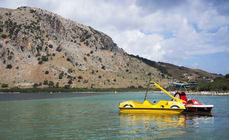 Greece, island of Crete, lake Kurnas, June 2013の写真素材