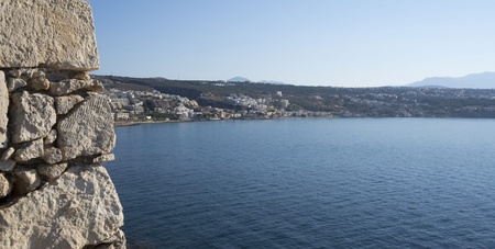View of the city of Rethymno from Fortezz's fortress. Island of Crete. Greeceの写真素材