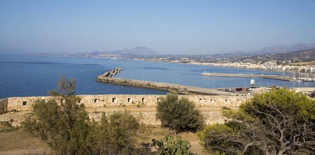 View of the city of Rethymno from Fortezz's fortress. Island of Crete. Greeceのeditorial素材