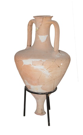 Amphora Mend-4th century BC-is isolated on the whiteの写真素材