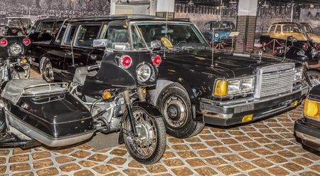 MOSCOW, RUSSIA- DECEMBER 15- ZIL-41072 "Scorpion"- the car-a bodyguard (production period 1989-1999,issued 8 pieces) at the Museum of technique V.Zadorozhnyj on December 15; 2015 in Moscowのeditorial素材
