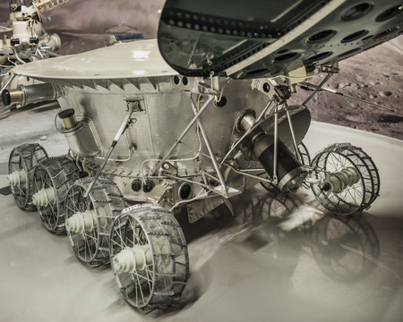 MOSCOW; RUSSIA- OCTOBER 06- "Lunokhod-1" -the first in the world automatic self-propelled unit in Space Museum on October 06; 2015 in Moscowのeditorial素材